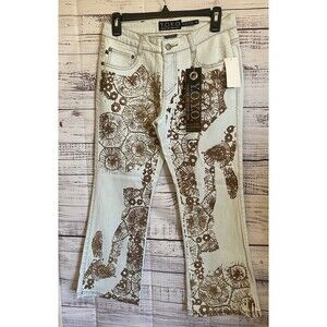 YOYO Y.O.Y.O.  Women’s Bleach Blue Jeans Denim Pants Stretch “Size 9